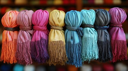 Vibrant Collection of Colorful Shawls
