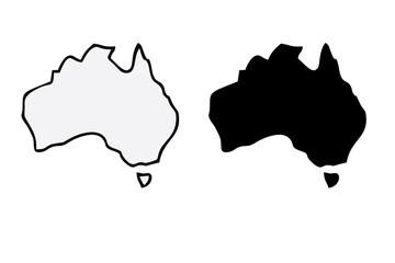 australia map design vector illustration on white backfround