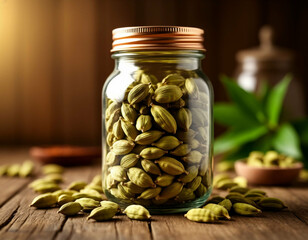 cardamom in a jar