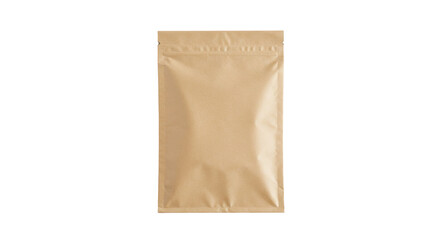 Minimal kraft paper pouch with seal for eco-friendly product storage or food packaging