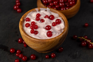 milk product made from milk with the addition of red sweet and sour currants and currant flavor,...