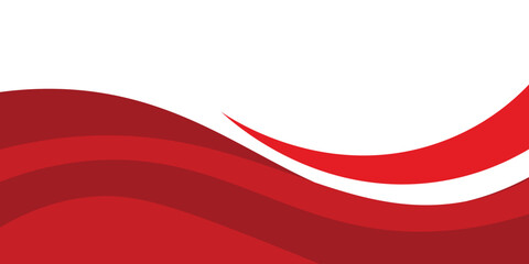 red wave background. Curved Header and Footer Element