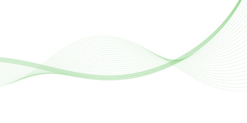 Abstract background with a wave line surface made of gray dots on white, he green lines green wave background. green lines vector banner template. 