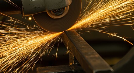 sparks from a grinder