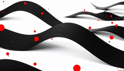 Obraz premium black and white snow on white