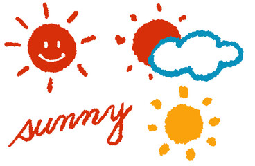 手描き感のあるかわいい晴れのイメージイラスト