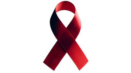 Red Awareness Ribbon Charity Support Symbol, Medical Campaign Icon.