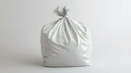White Trash Bag with Studio Shot.