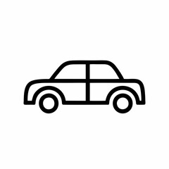 Black car vector, simple vehicle icon