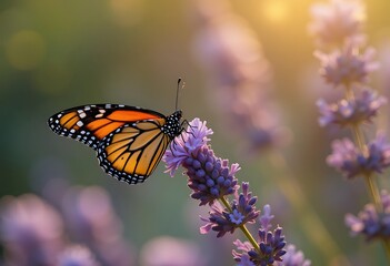 monarch butterfly on pink flower