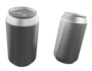 Two Metal Cans isolated on white
