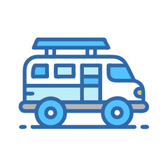 Beach Shuttle or Van Icon Design