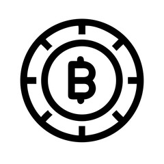 Bitcoin Cryptocurrency Coin Icon Design