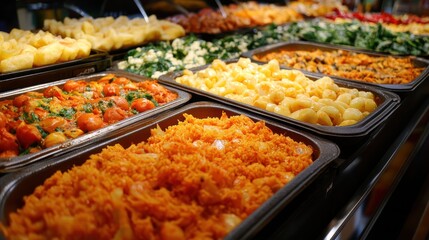 Fototapeta premium Market buffet colorful food display