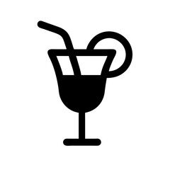 Cocktail Drink in Glass Icon Design