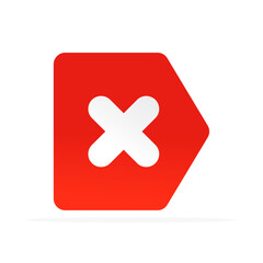 Fototapeta premium delete icon, colored flat vector. modern and minimalist design.