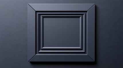 Dark Gray Framed Square Panel.