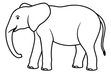 Fototapeta premium Simple Elephant Line Design