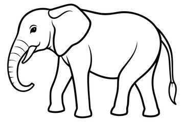 Simple Elephant Line Design