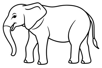 Obraz premium Simple Elephant Line Design