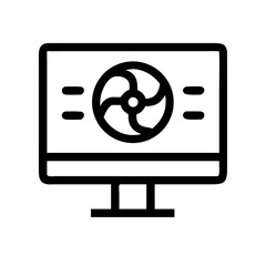 Cooling Fan Display Monitor Icon Design
