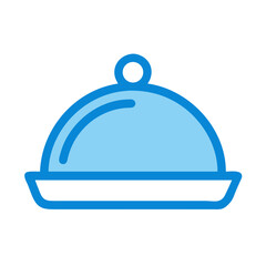 Covered Food Platter Tray Icon Design