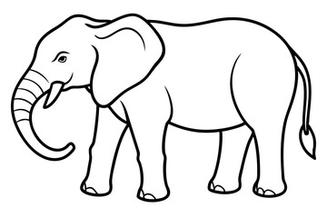 Fototapeta premium Simple Elephant Line Design