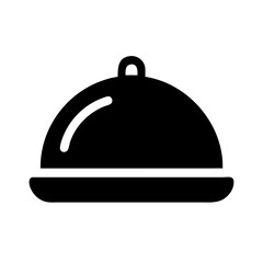Covered Food Platter Tray Icon Design