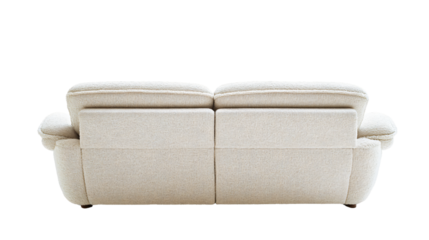 Elegant White Sofa on White Background for Interior Design Inspiration