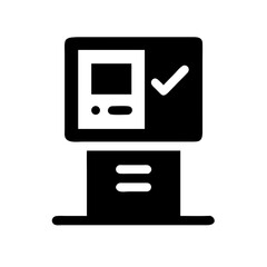 Digital Check-In Kiosk Icon Design