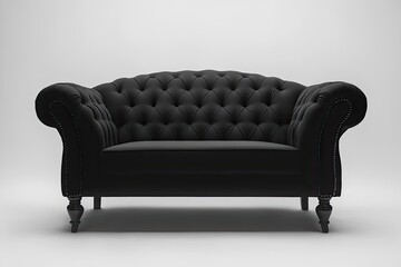 black sofa family suites isolated on white