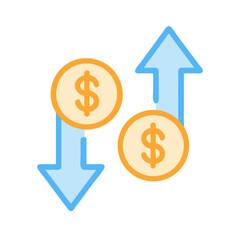 dollar and euro currency symbols