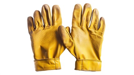 Worn Yellow Work Gloves.