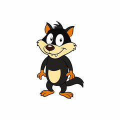 cartoon cat with a smile