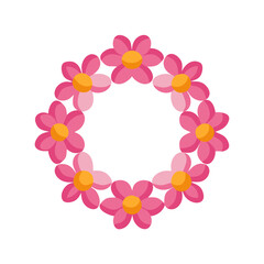 Fototapeta premium Flower Lei with Petals Icon Design