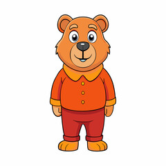 bear, cartoon, animal, teddy, illustration, toy, vector, brown, cute, fun, baby, character, dog, isolated, love, mammal, smile, wild, funny, happy, drawing, smiling, zoo, fur, cheerful