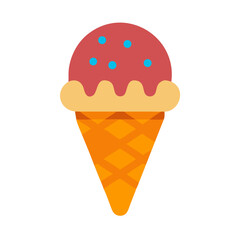 Ice Cream Cone Treat Icon Design