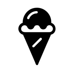 Ice Cream Cone Treat Icon Design