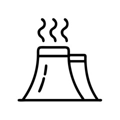 Industrial Cooling Tower Icon Design