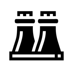 Industrial Cooling Tower Icon Design