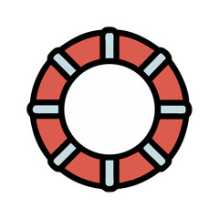 Naklejka premium Life Preserver Ring Icon Design