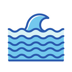 Ocean Wave and Water Icon Design