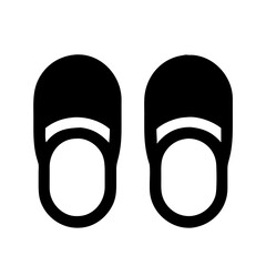 Pair of Room Slippers Icon Design