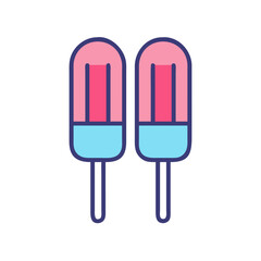 Popsicle Twin Stick Icon Design