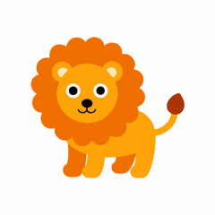 lion cartoon isolated on white