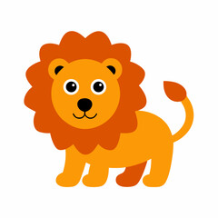 lion cartoon isolated on white