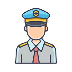 Ship Captain Illustration Icon Design
