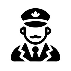 Ship Captain Illustration Icon Design