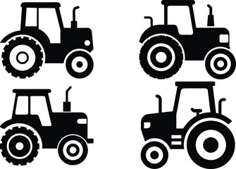  Tractor silhouette icon
