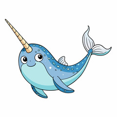 blue fish cartoon